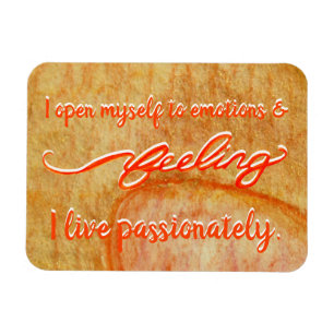 Flexible "Sentiment" Orange Sacral Chakra Mots Magnet