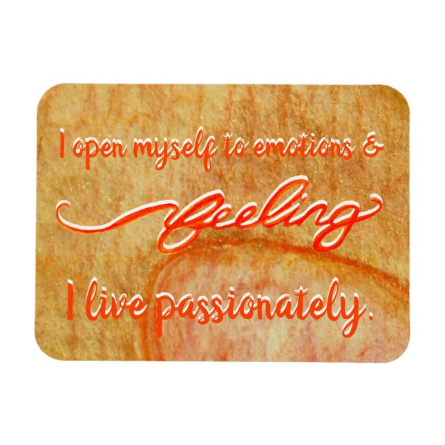 Flexible "Sentiment" Orange Sacral Chakra Mots Magnet (Horizontal)