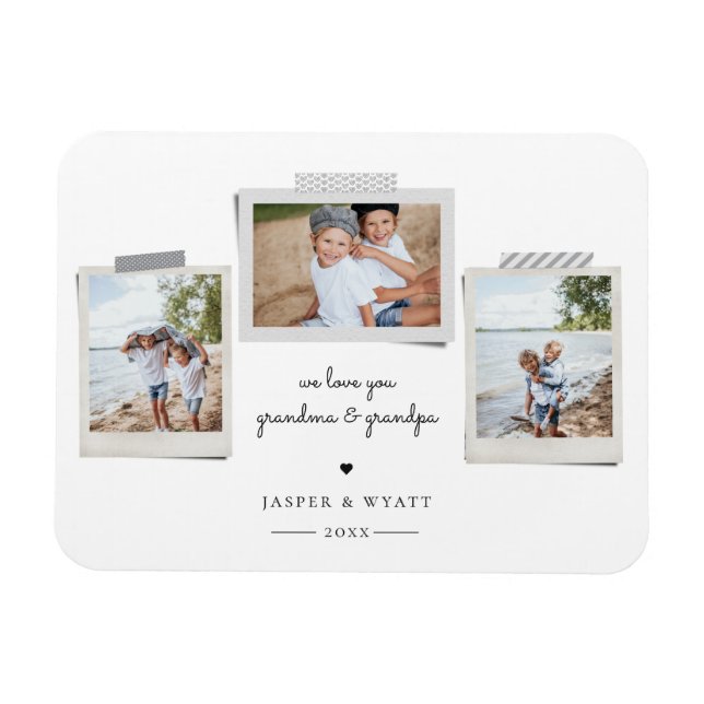 Flexible Sentiments joyeux Snapshot Photo Magnet (Horizontal)