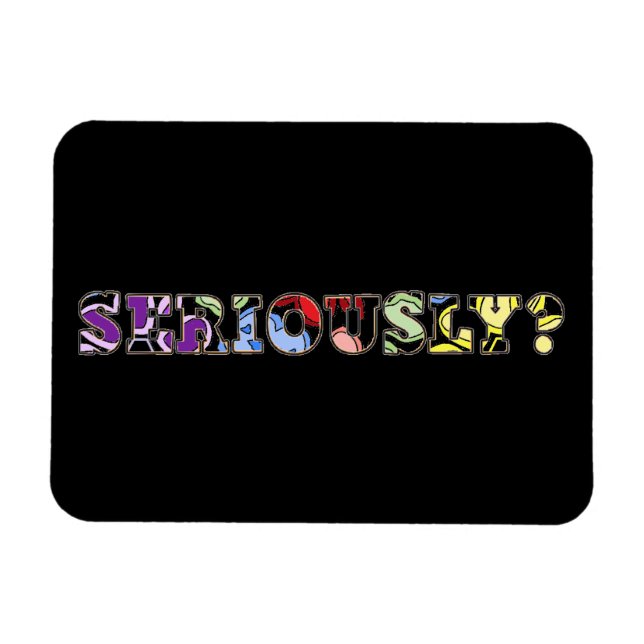 Flexible Sérieusement ? Magnet photo coloré (Horizontal)