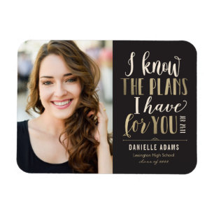 Flexible Ses plans Magnet de Faire-part de graduation