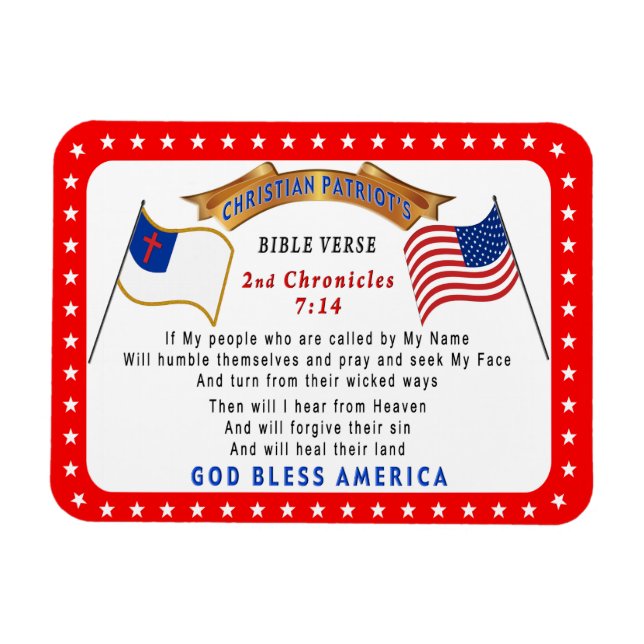 Flexible Si mon peuple se Humble lui-même Verse Magnet (Horizontal)