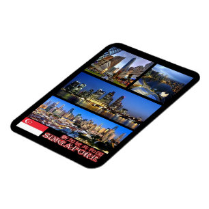 Flexible Singapour - Mosaic - Magnet
