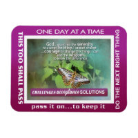 slogans de prière de sérénité papillons Magnet