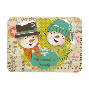 Flexible Snowman Noël personnalisé Flexi Magnet