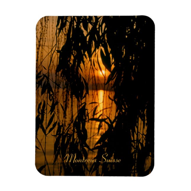 Flexible Soleil couchant Montreux Suisse Flexi Magnet (Vertical)