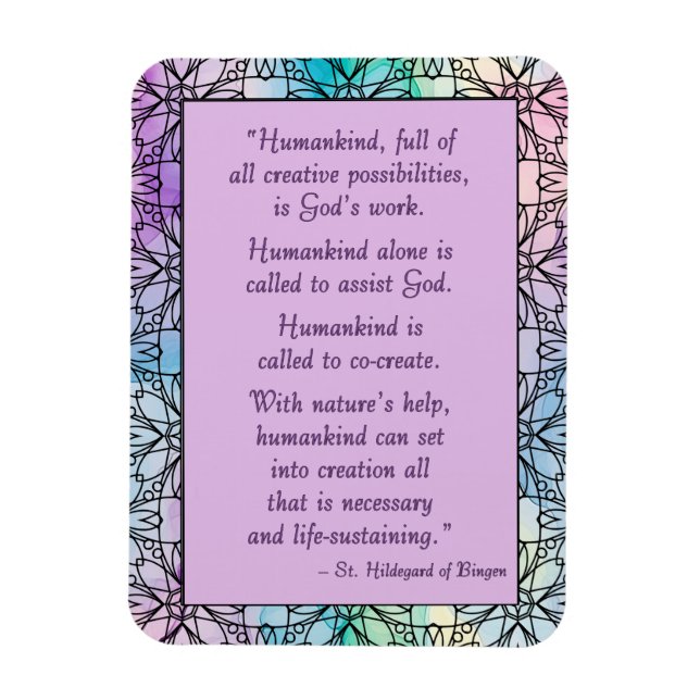 Flexible St. Hildegard de Bingen Quote Magnet (Vertical)