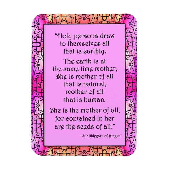 Flexible St. Hildegard de Bingen Quote Magnet (Vertical)