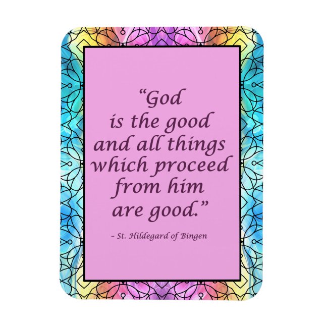 Flexible St. Hildegard de Bingen Quote Magnet (Vertical)