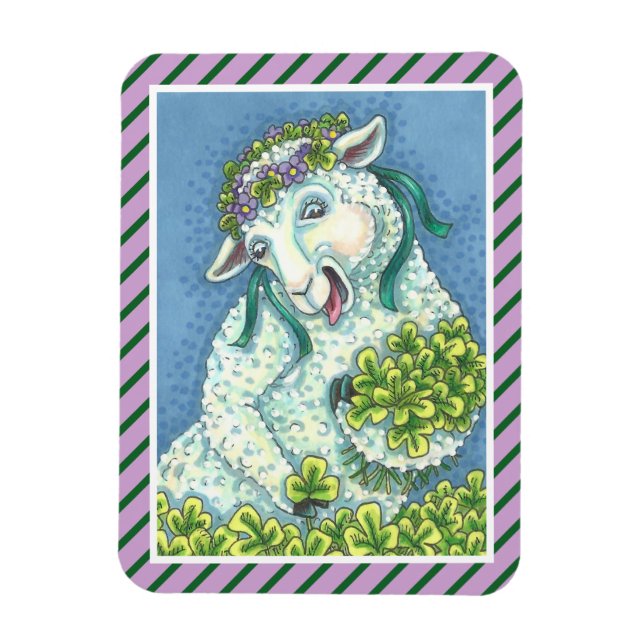 FLEXIBLE ST. MAGNET IRLANDAIS ET SHAMROCK DE PATRICK (Vertical)
