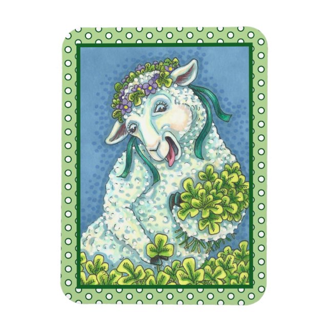 FLEXIBLE ST. MAGNET IRLANDAIS ET SHAMROCK DE PATRICK (Vertical)