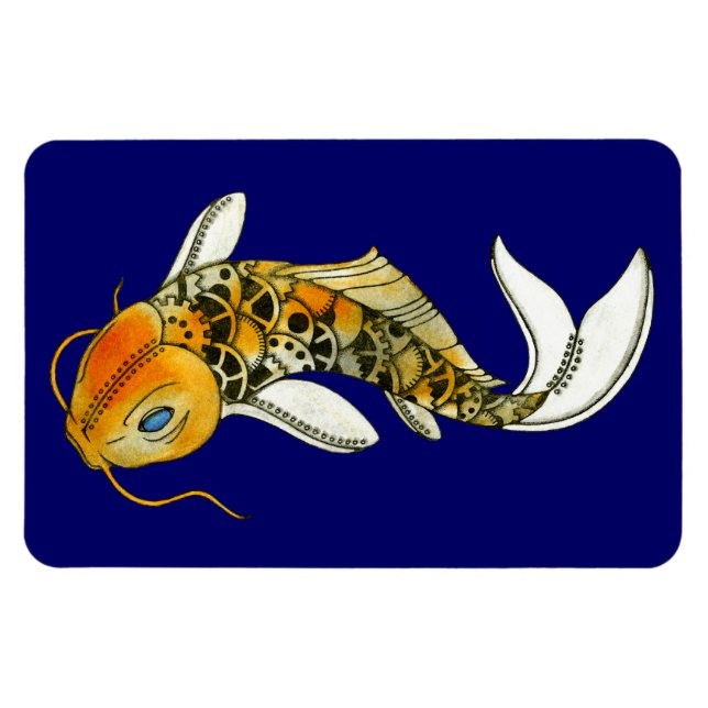 Flexible Steampunk Koi Premium Flexi Magnet (Horizontal)