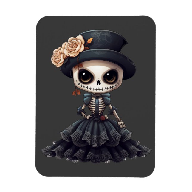 Flexible Steampunk Squelette Magnet (Vertical)