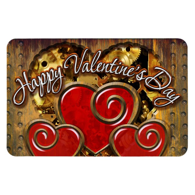 Flexible Steampunk Valentine 3 Premium Magnet (Horizontal)