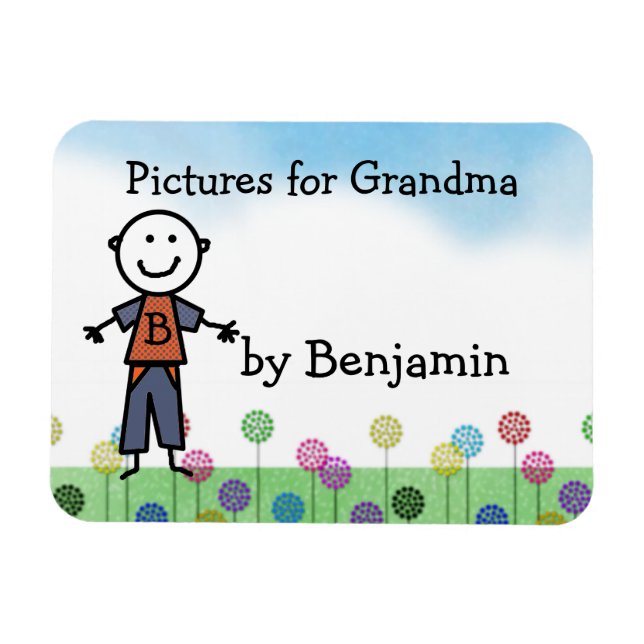 Flexible Stick Kids Personnalisé Frigo Art Flexi Magnet (Horizontal)