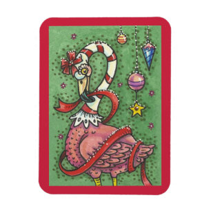 FLEXIBLE SUCRE DE CANNE ROSE FLAMANT ROSE NOËL MAGNET