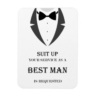 Flexible Suit Be My Best Man Photo Magnet