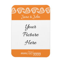 Sweet Paisley Hearts dans Orange Reminder Magnet