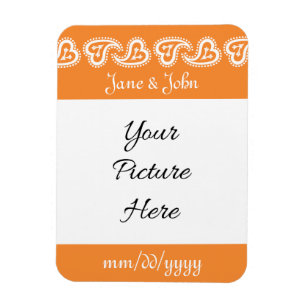 Flexible Sweet Paisley Hearts dans Orange Reminder Magnet