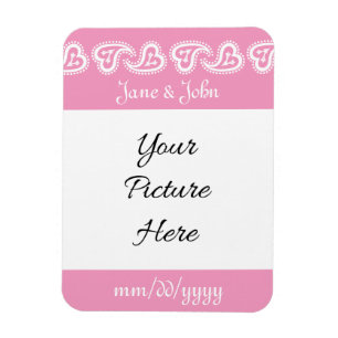 Flexible Sweet Paisley Hearts dans Petal rose rappel Magnet