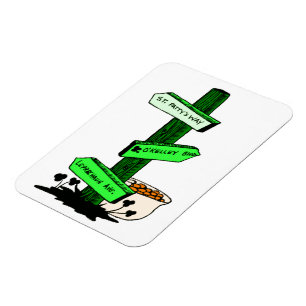 Flexible Sympa Saint-Patrick's Day Signal Post Magnet flexi