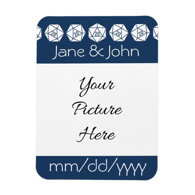 Flexible Tabletop Chic dans Marine Save the Date Magnet (Vertical)