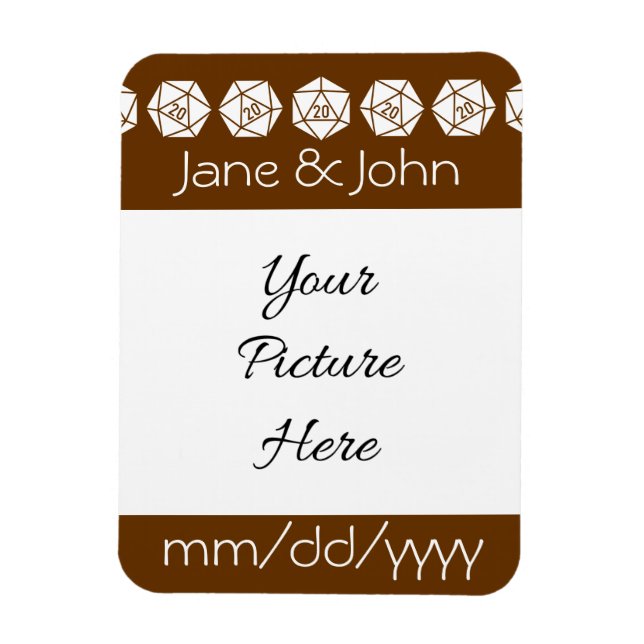 Flexible Tabletop Chic en Chocolat Magnet de Sauvegarde de  (Vertical)