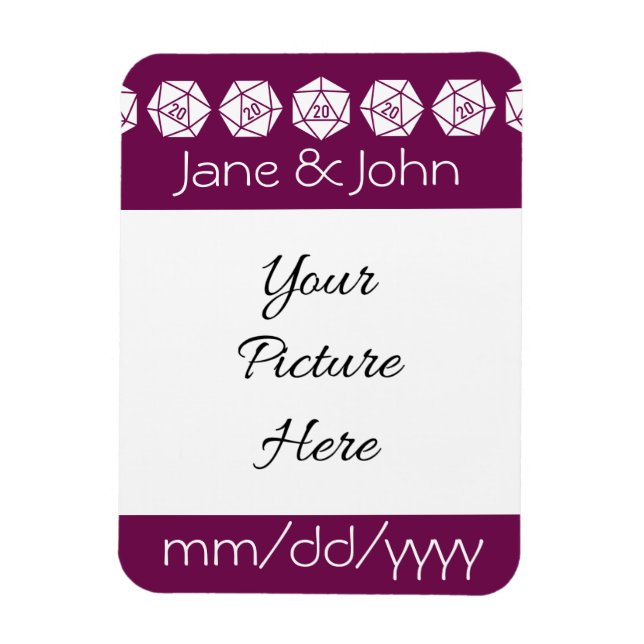 Flexible Tabletop Chic en Vin Magnet de Sauvegarde de Date (Vertical)