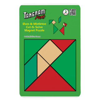Flexible Tangram Magnet Elf de Noël - Sous la Mistletoe