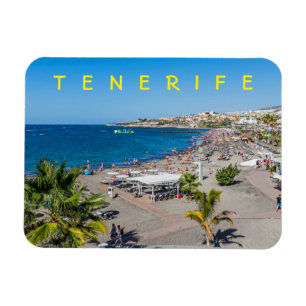 Flexible Tenerife beach view fridge magnet