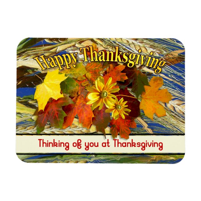 Flexible Thanksgiving Thoughts ~ Frigo Magnet (Horizontal)