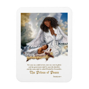 Flexible The Prince of Peace. Angel and Baby Jesus Magnet