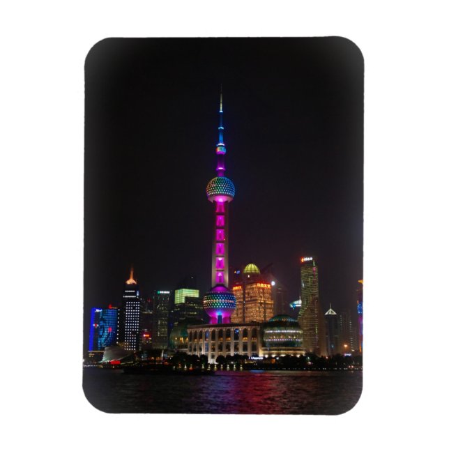 Flexible Tour Perle Orientale - Shanghai, Chine - Magnet (Vertical)