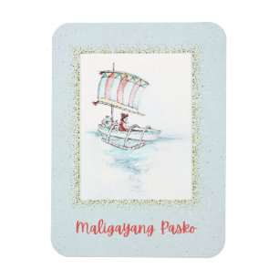 Flexible Tropical Philippine Christmas Vinta Ref Magnet