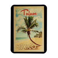 Tulum Magnet Palm Tree Vintage voyage