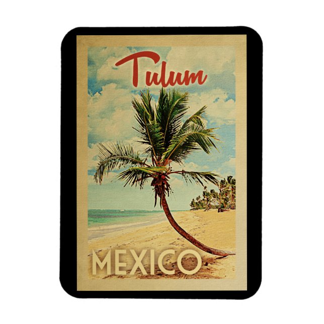 Flexible Tulum Magnet Palm Tree Vintage voyage (Vertical)