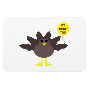 Flexible Turquie Heure Thanksgiving Magnet