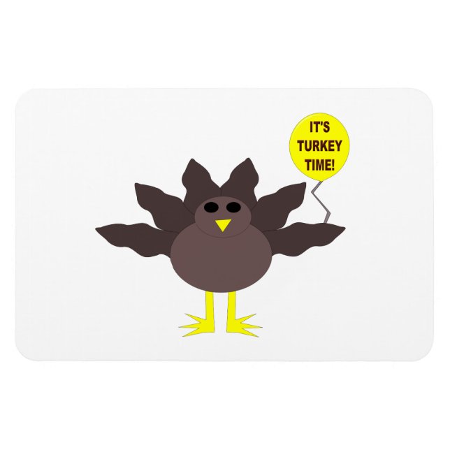 Flexible Turquie Heure Thanksgiving Magnet (Horizontal)