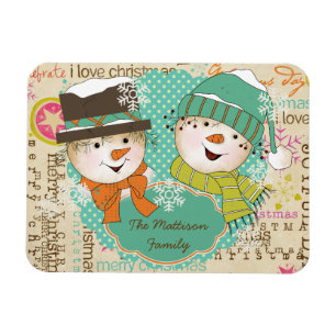 Flexible Typographie de Snowman Magnet Flexi personnalisé