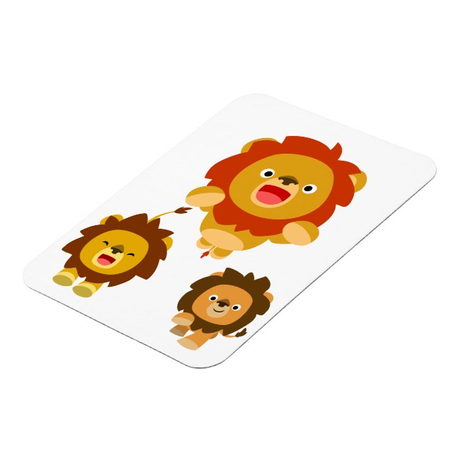 Flexible 'Venant! !" 3 mignons Lions Caricature Magnet flex (Côté Gauche)