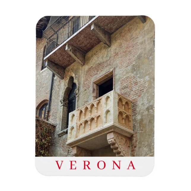 Flexible Verona Juliet's Balcony view fridge magnet (Vertical)