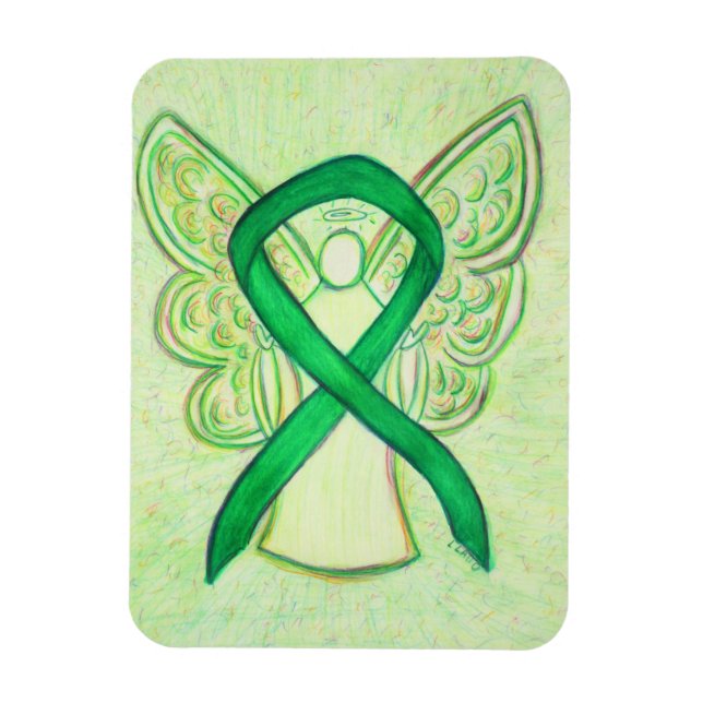Flexible Vert Sensibilisation Ruban Angel Art Magnet person (Vertical)