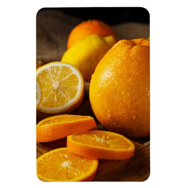 Flexible Vibrant Citrus Fruits Refrigerator Magnet (Vertical)