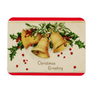Flexible Vintage Christmas Bells Magnet
