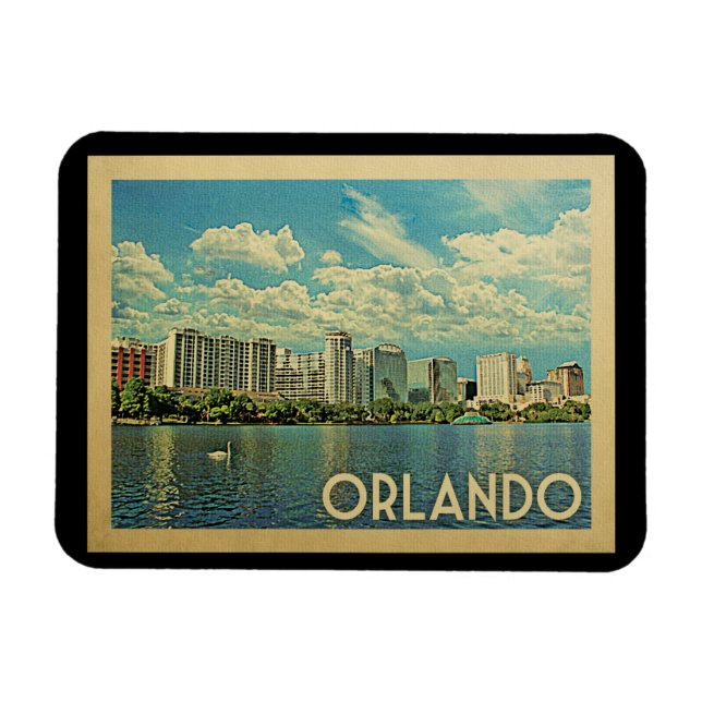 Flexible Vintage voyage Orlando Magnet Florida (Horizontal)