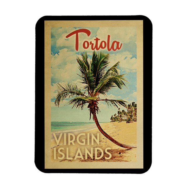 Flexible Vintage voyage Tortola Magnet Palm Tree (Vertical)