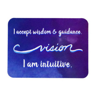 Flexible "Vision" Indigo Oeil Chakra Mots Inspirants Magnet