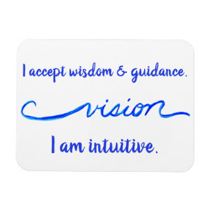 Flexible "Vision" Indigo Oeil Chakra Mots Inspirants Magnet