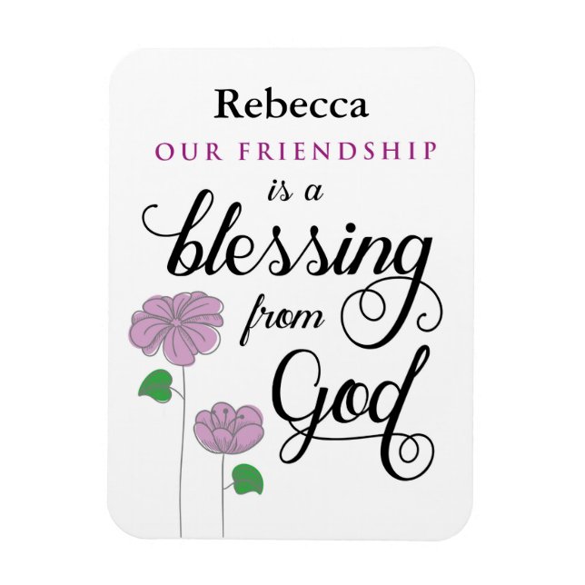 Flexible Votre amitié est une bénédiction de Dieu Magnet (Vertical)