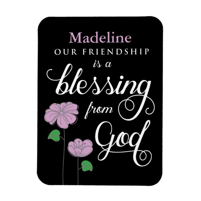 Flexible Votre amitié est une bénédiction de Dieu Magnet (Vertical)